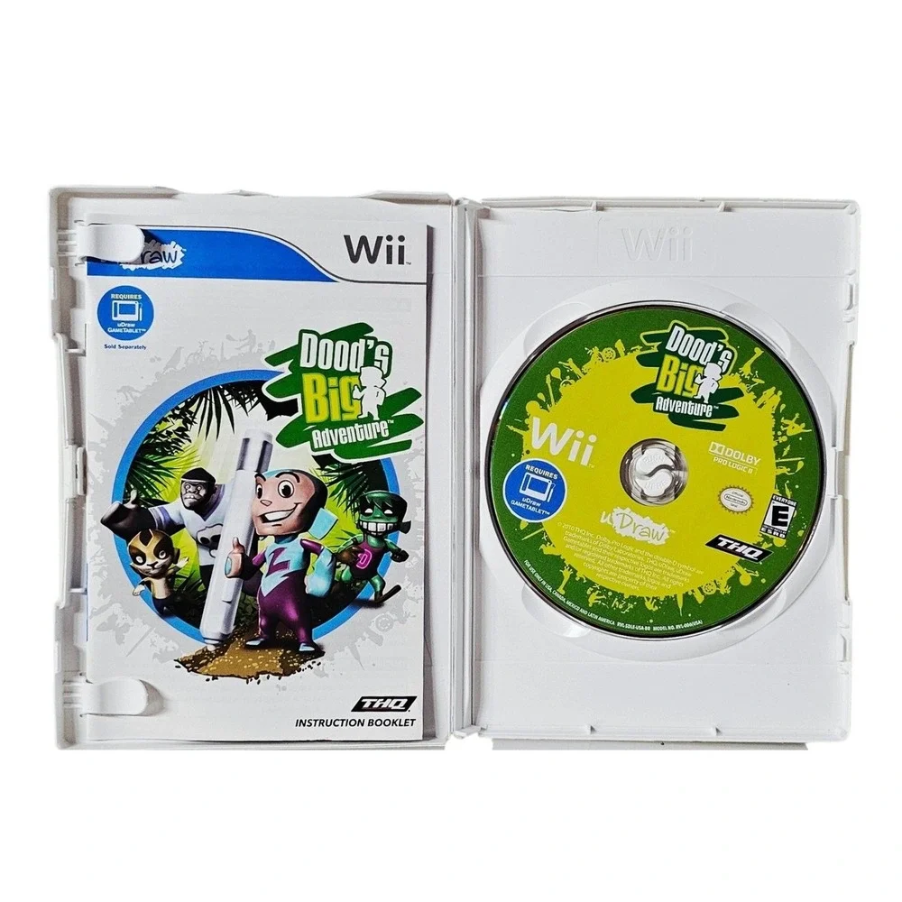Wii uDraw Studio Instant‎ Artist Doods Big Adventure 3 Game Bundle Lot THQ Art